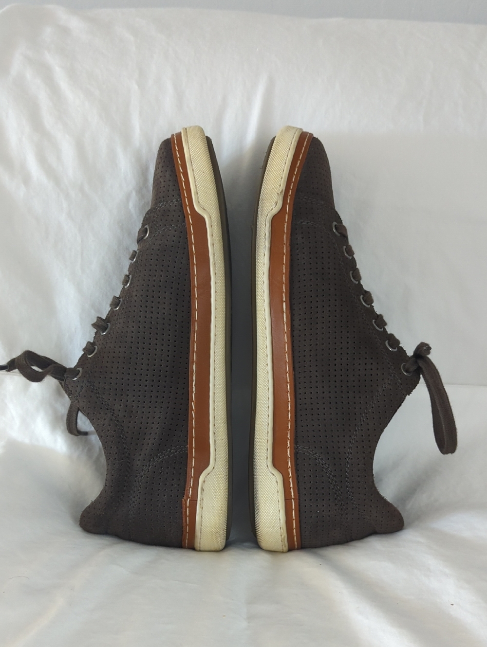 ALLEN EDMONDS Porter City Derby Sneaker Mens 9 D Brown Suede - Picture 3 of 11